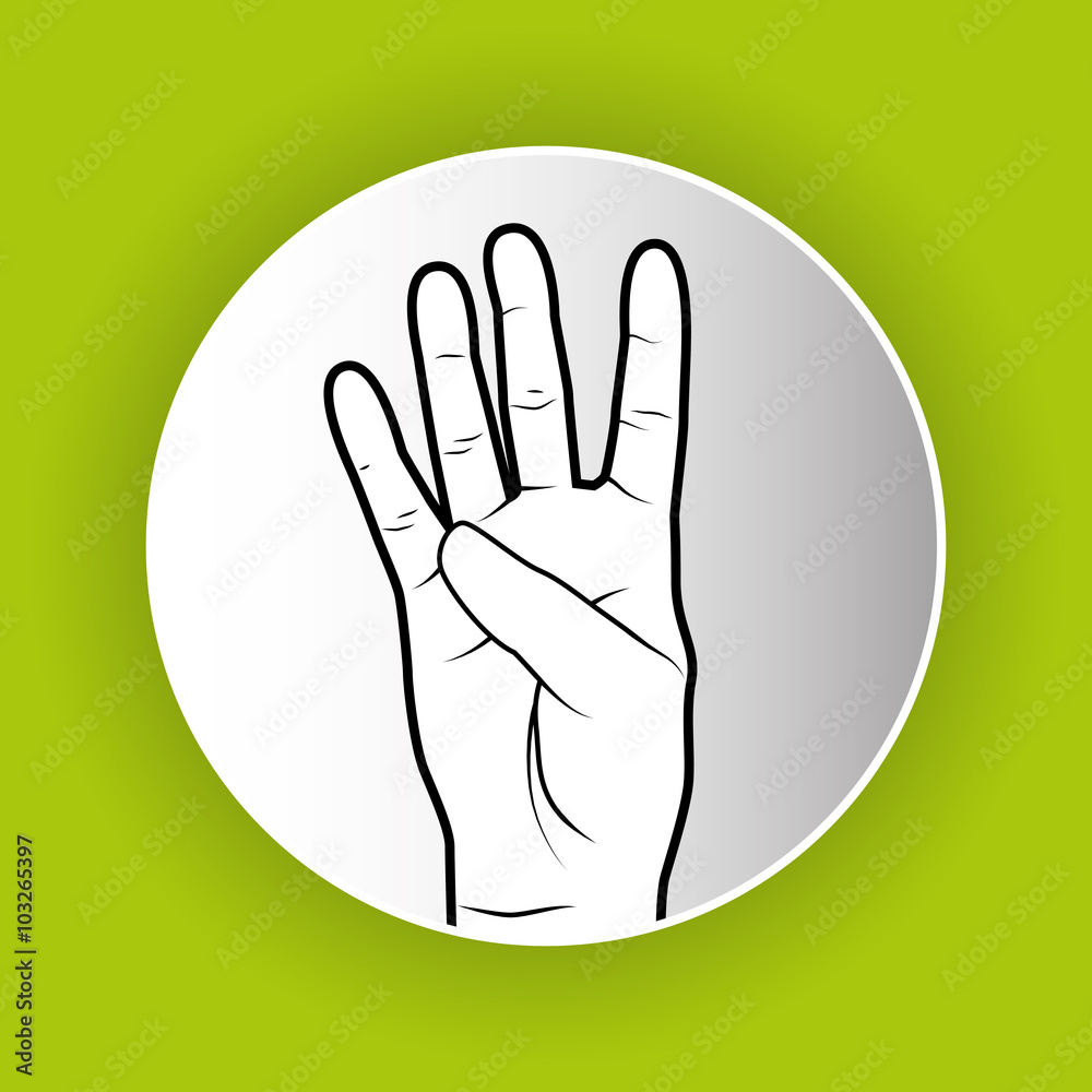 Obraz premium sign language design 