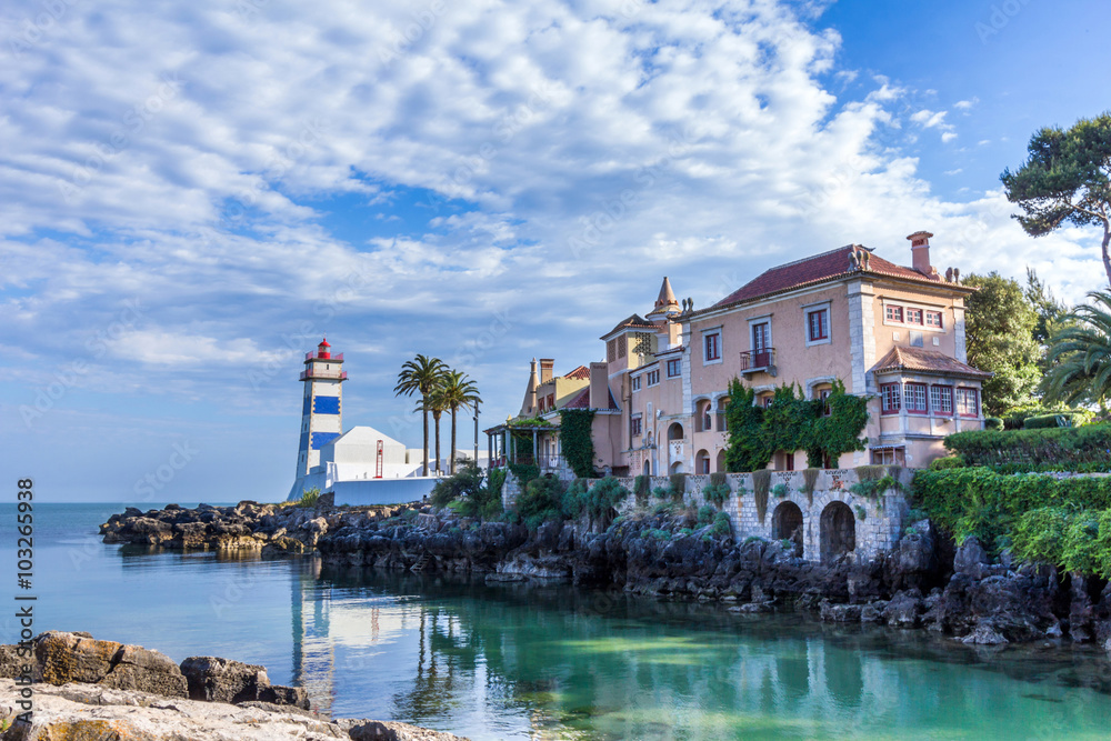 Santa Marta Lighthouse and Museum in Cascais, Portugal
