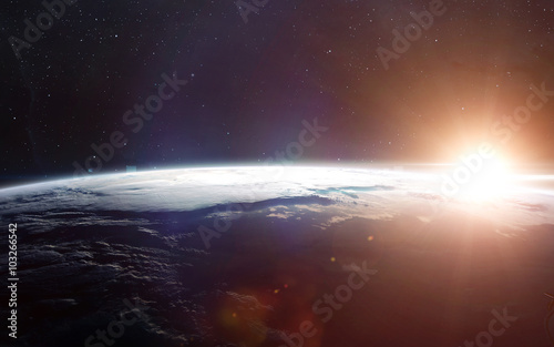  View of earth from space. Elements of this image furnished by NASA
