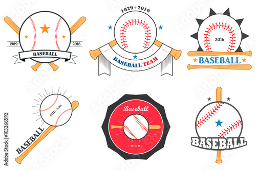 A set of baseball emblems,labels, badges and logos 
