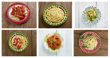 set of different spaghetti pasta