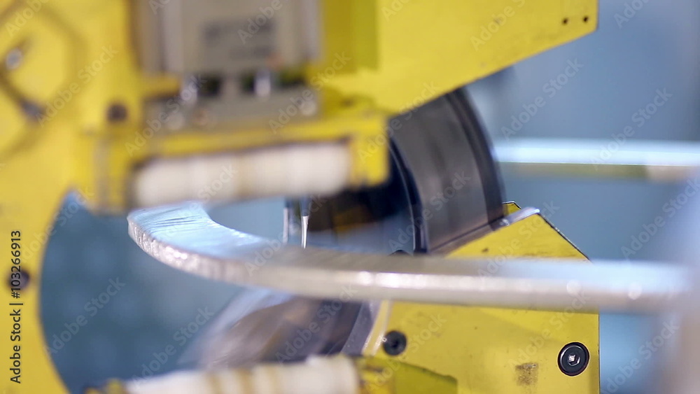 Robotic machine making an hi-tech equipment on the industrial factory.  HD1080p. Technology.