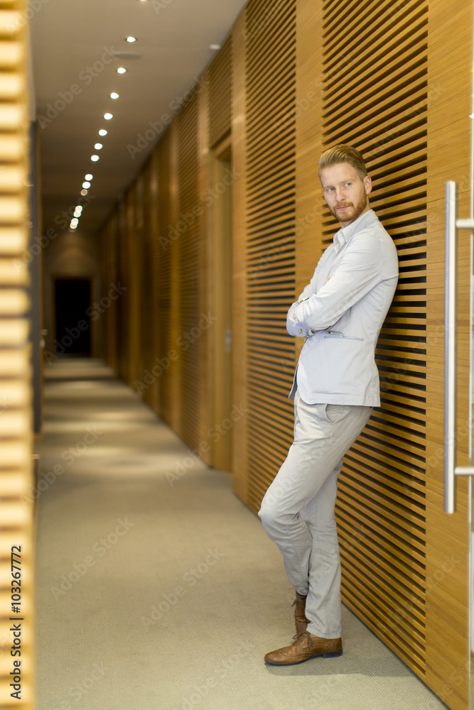 Modern young man in the office
