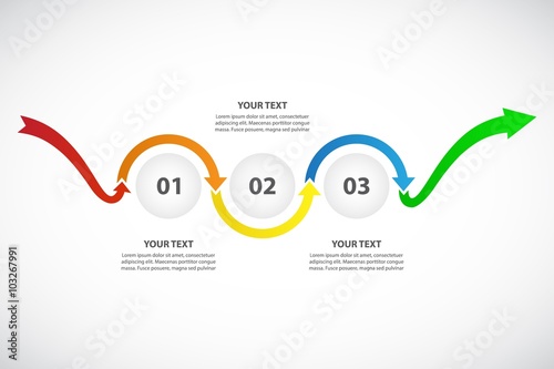 Changes to Increase sales - steps / Problem Solving / Growing Timeline - vector Infographic template with original bright arrows