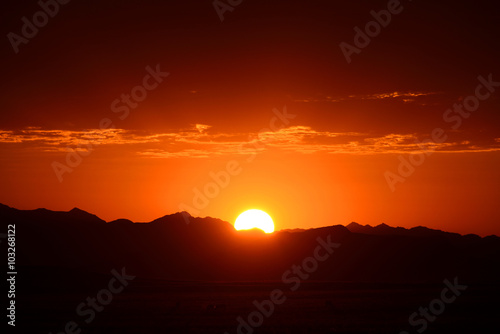 Sunset over Namib Naukluft National Park  Namibia