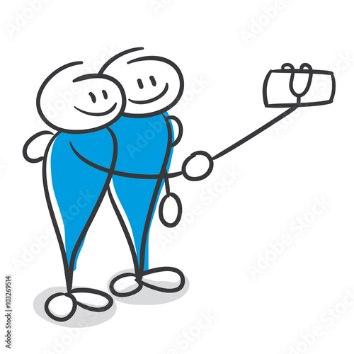 Stick Figure Series Blue