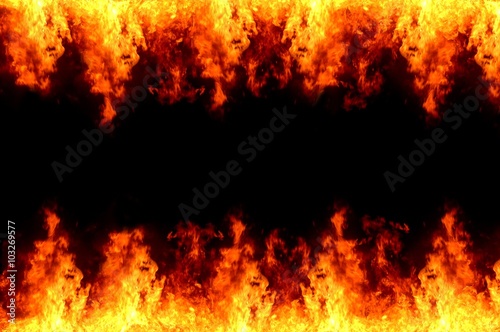 red fire on black illustration background