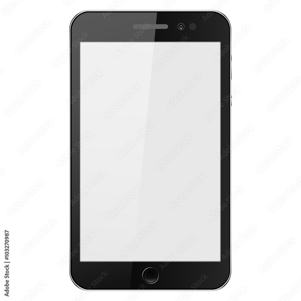 Smartphone, mobile phone isolated, realistic vector illustration.