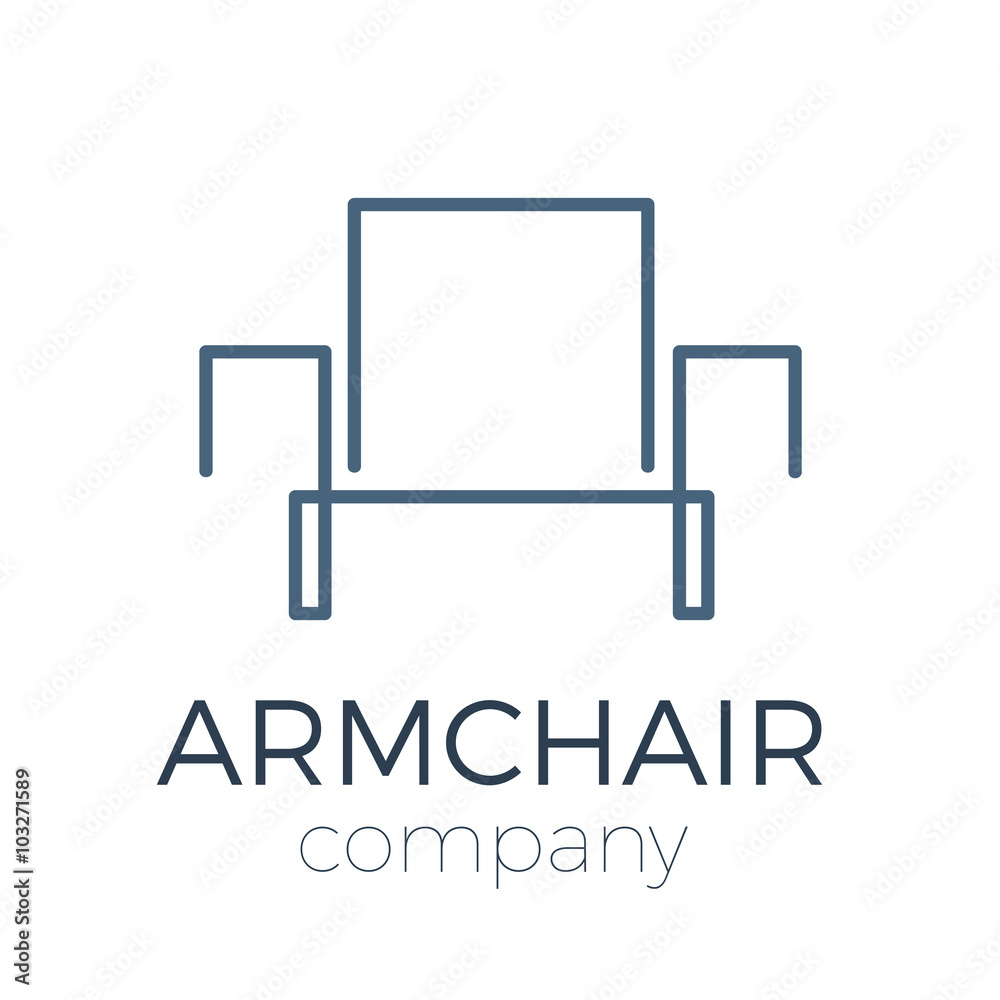 Vector sign abstract modern armchair Vector sign abstract modern armchair