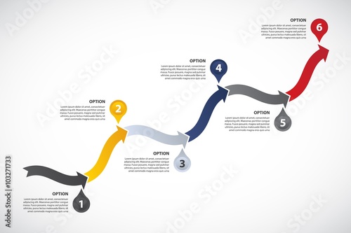 Growing Timeline - vector Infographic template