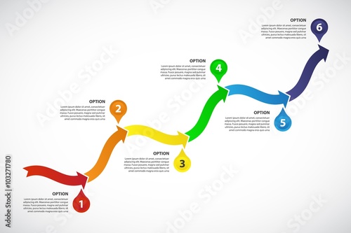 Growing Timeline - vector Infographic template