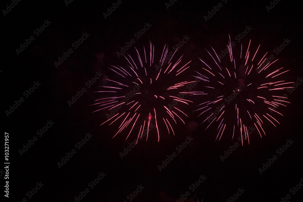 Fireworks during fireworks world championships in Scheveningen