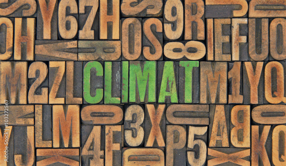 climat / caracteres d'imprimerie en bois climat / caracteres d'imprimerie en bois