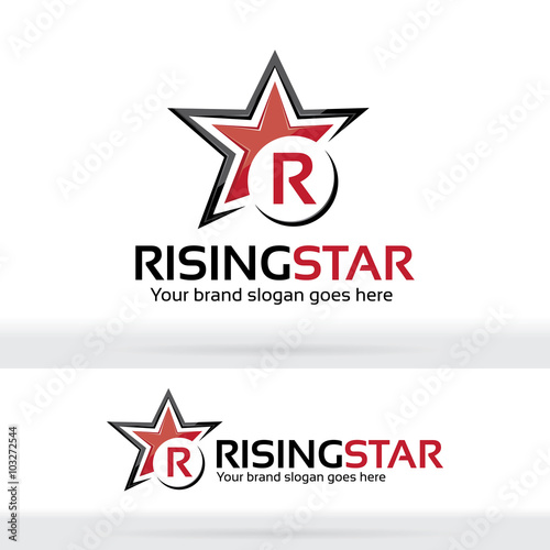 Rock Star Logo, R Letter Star, Sport Star Identity