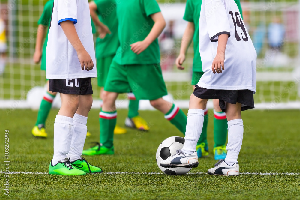 Football match for children. Training and football soccer tourna Football match for children. Training and football soccer tourna