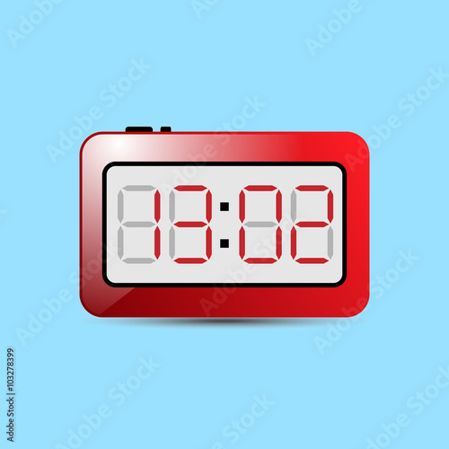 Digital clock.