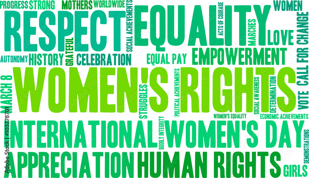 Fototapeta premium Women's Rights Word Cloud