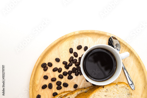 Breakfast, Tray of coffee.