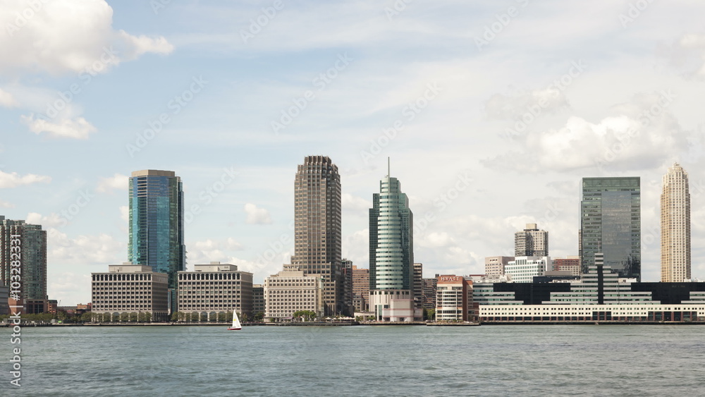 4K Jersey City Skyline and Hudson River Timelapse 4 4K Jersey City Skyline and Hudson River Timelapse 4