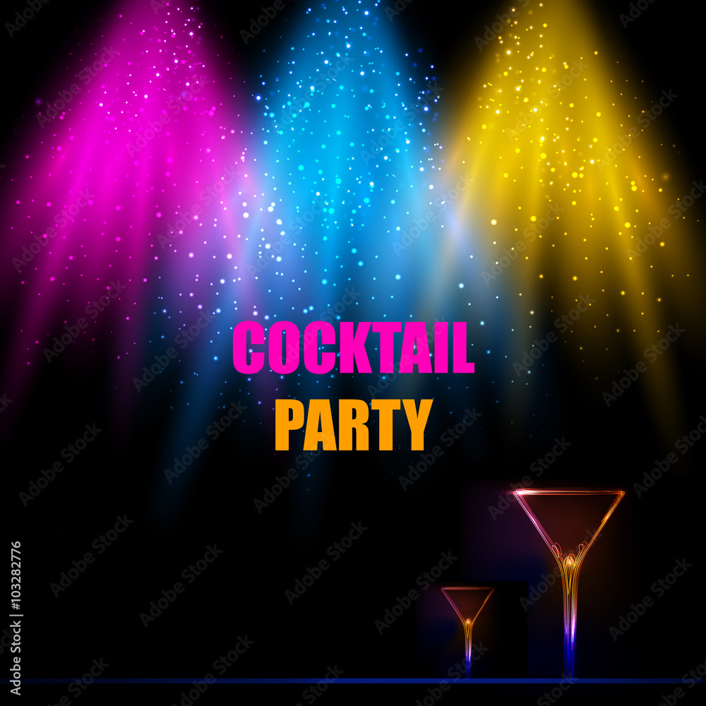 Light scene with cocktail party background Stock Vector | Adobe Stock