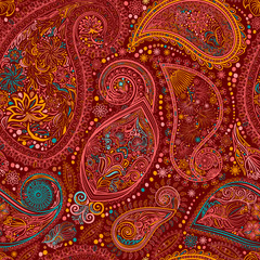Fotobehang Paisley patronen Etnisch paisley motief vintage achtergrond  © Machara