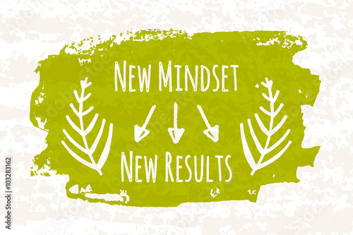 Creative Typographic poster hand drawing in the form of quotes and phrases to raise morale and good mood are written in black ink brush in old green worn surface. Vector