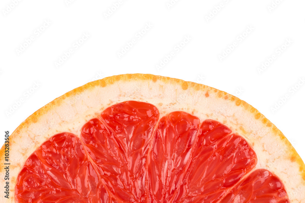 slice of grapefruit isolated on white background slice of grapefruit isolated on white background