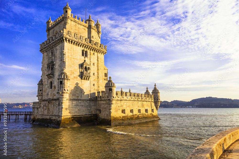 Torre of Belem - famous landmark of Lisbon, Portugal
