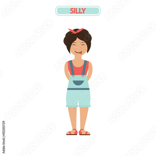 Color illustration of pampering girl