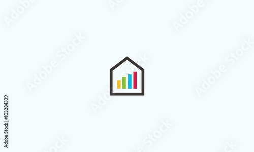 real estate data vector logo template