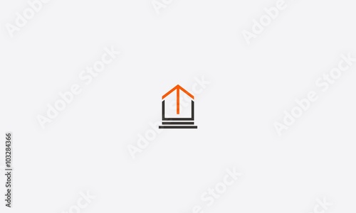 real estate arrow vector logo template