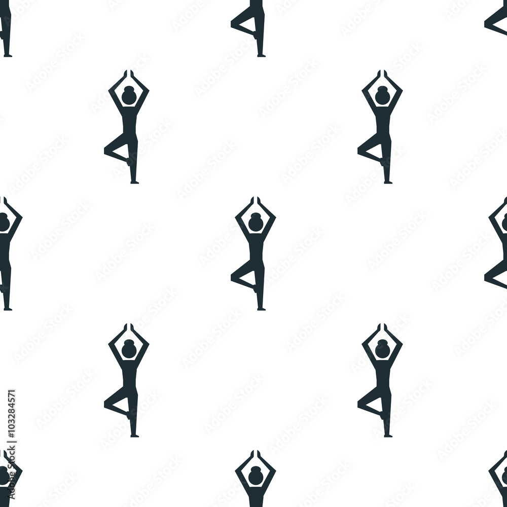 Fototapeta premium Pose in yoga icon