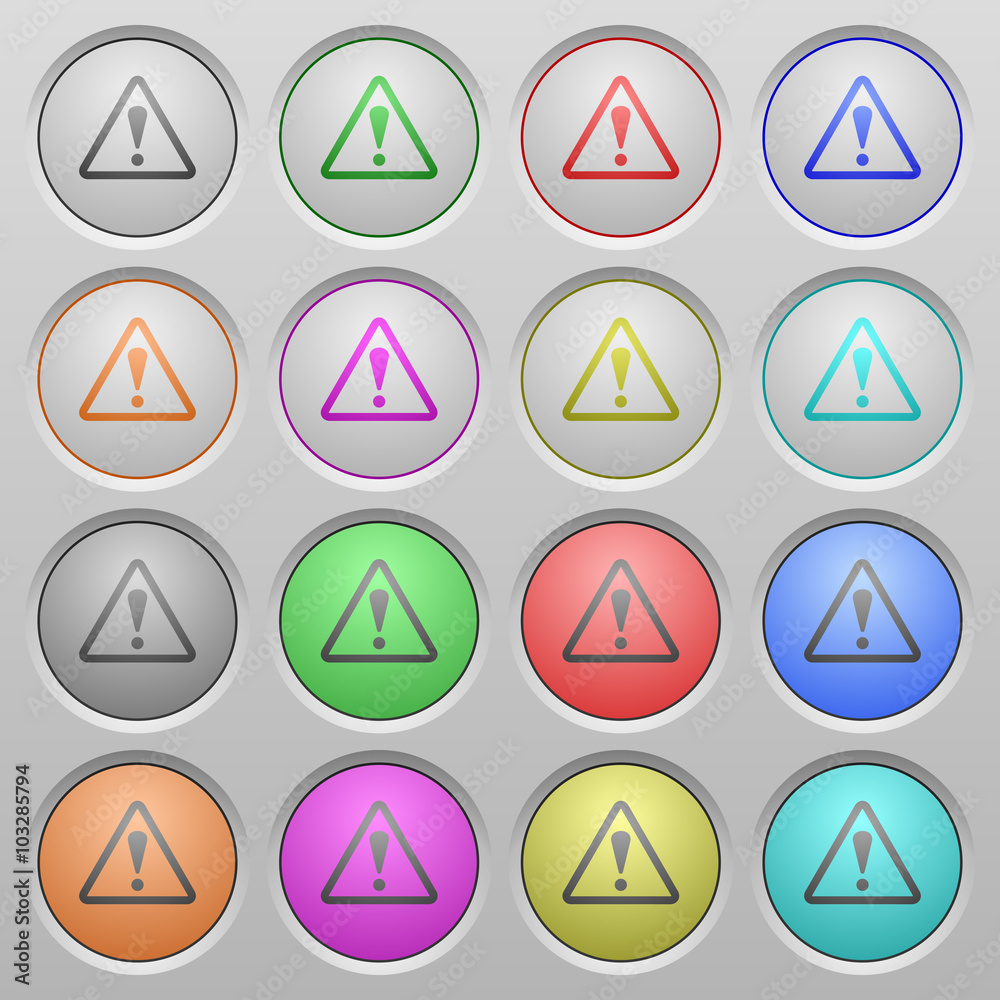 Warning plastic sunk buttons Warning plastic sunk buttons