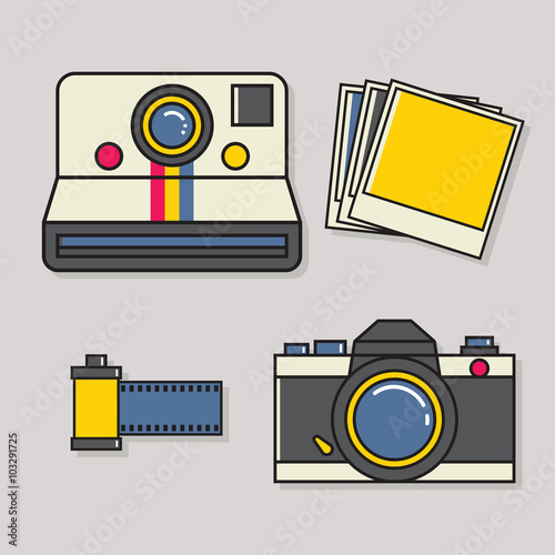 Vintage camera vectors