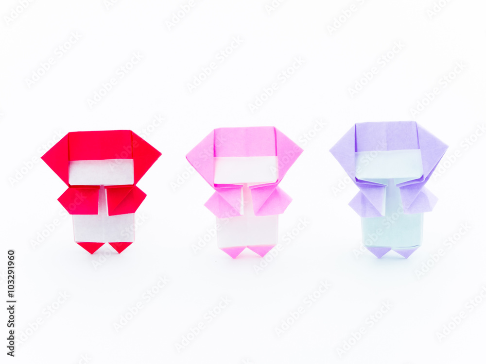 Fototapeta premium Colorful Origami Ninja