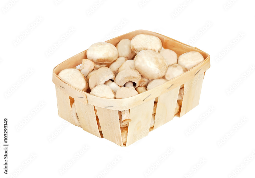 True mushroom in basket True mushroom in basket