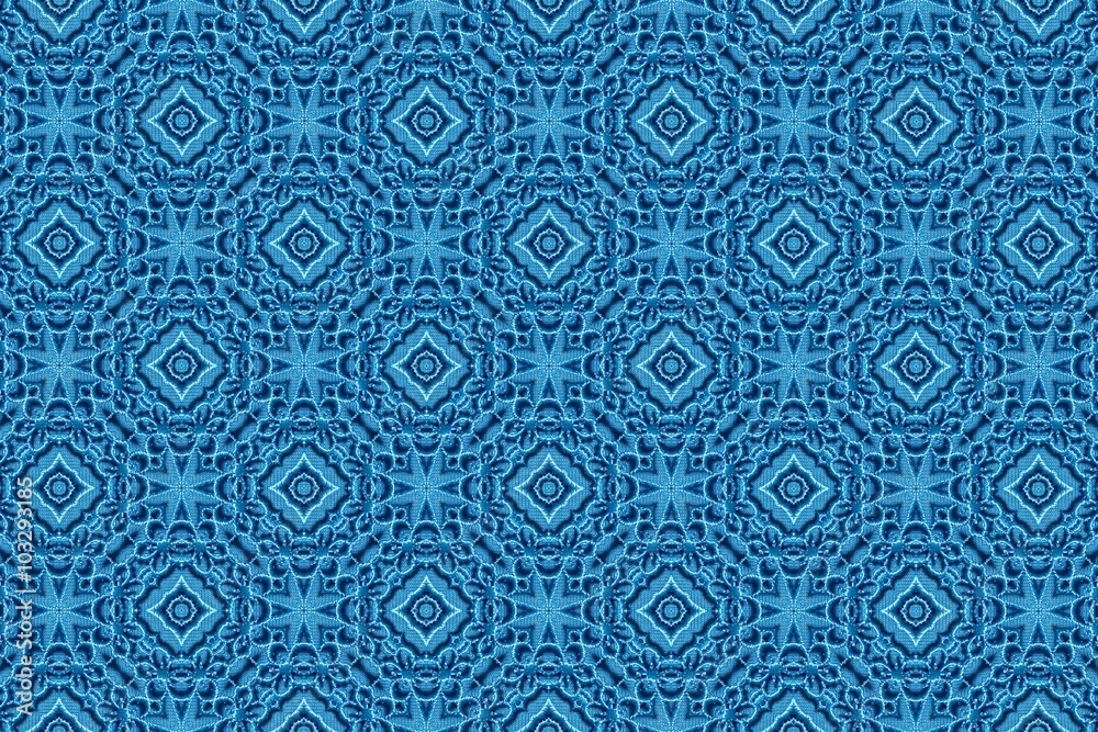 Голубой орнамент с узорами. 6
