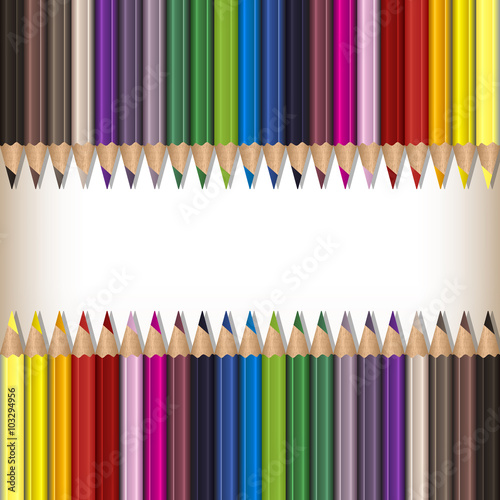 Realistic color pencils set
