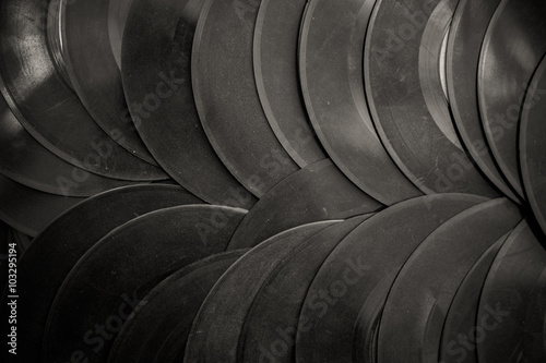 Fotografie Many vintage 45s vinyl background
