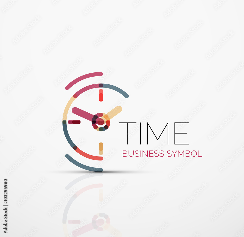 Vector abstract logo idea, time concept or clock business icon. Creative logotype design template Vector abstract logo idea, time concept or clock business icon. Creative logotype design template