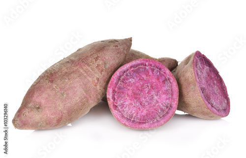 Sweet potato isolated on white background