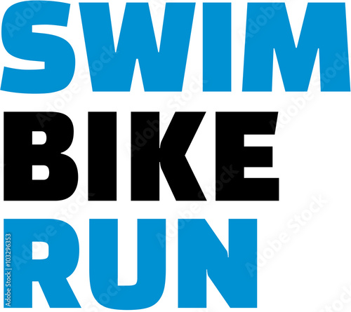 Swim bike run triathlon