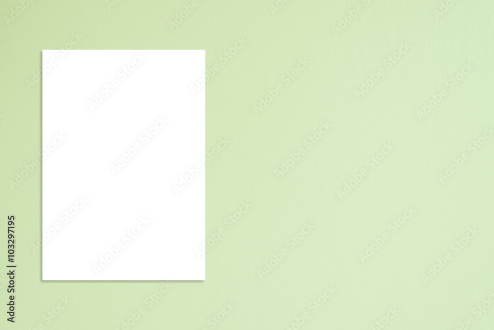 Black White paper poster hanging at green concrete wall,Template mock up for adding your text. Black White paper poster hanging at green concrete wall,Template mock up for adding your text.
