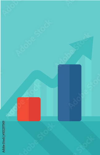 Background of growing graph.