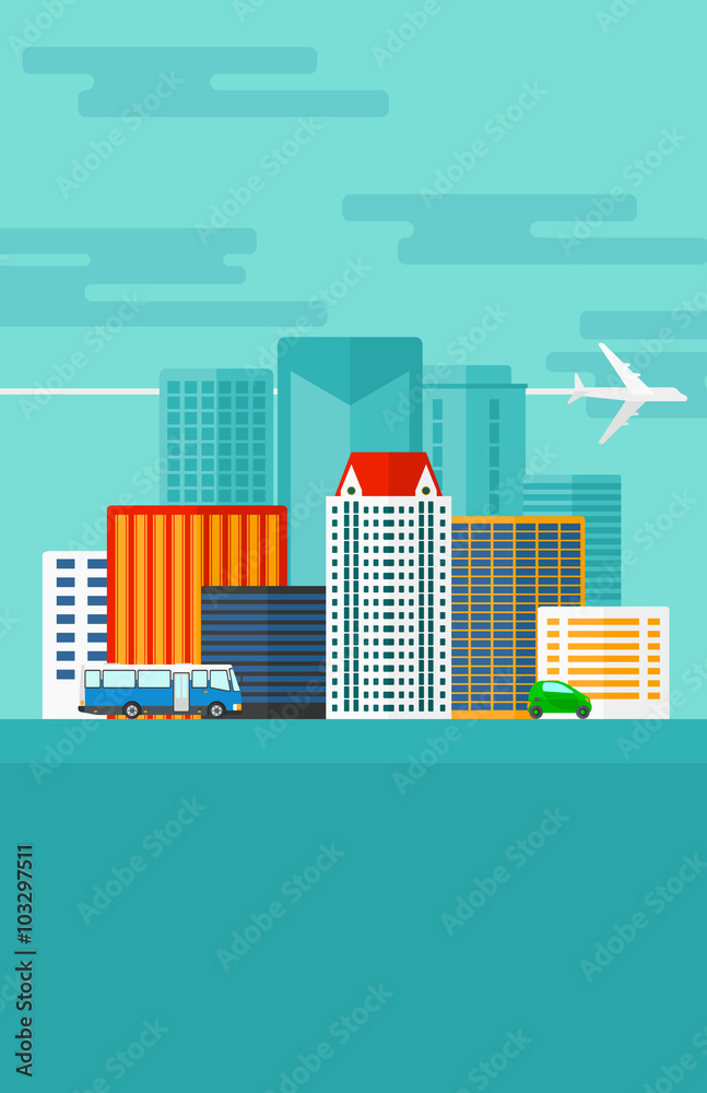 Background of modern city. Background of modern city.