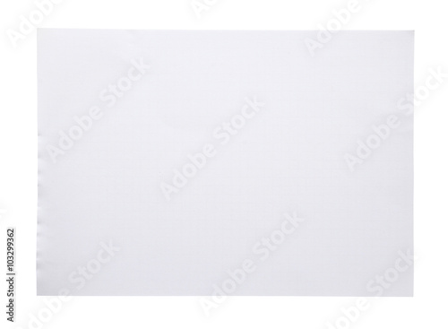 Bank white paper isolated with Clipping Path