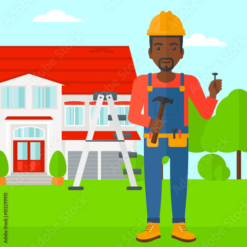 Cheerful repairer engineer.