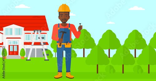 Cheerful repairer engineer.