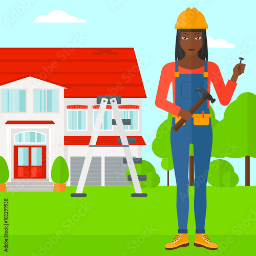 Cheerful repairer engineer.