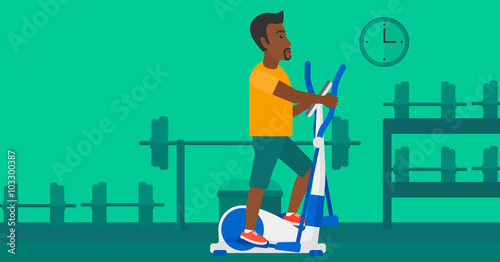 Man making exercises.